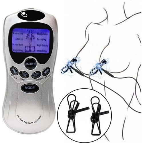 Electric Shock Nipple Clip Labia Clip Orgasm Masturbation Sex Toys for Men and Women Metal Nipple Clip Labia Clip Set