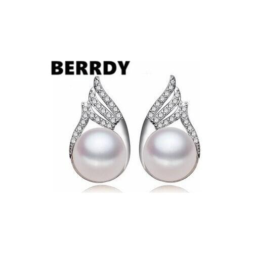 HOT CHEAP SALE!!! 4 COLOR Real Freshwater Pearl Earrings Stud Earrings Fashion Girls' Female Ladys Jewelry Nice Gift