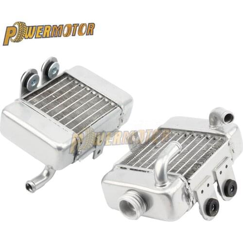 For 50 SX SXS Mini 49cc 50cc Alloy Radiator Kit water cooled Mini Cross Dirt Bike Pit Bike Motorcross Motorcycle
