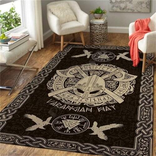 Viking Eagle Poleaxe 3D All Over Printed Rug Non-slip Mat Dining Room Living Room Soft Bedroom Carpet
