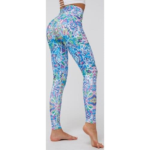 Fashion plant Digital Print Leggings High Waist Stretch yoga pants for women leggings workout leggings yoga pants plus size