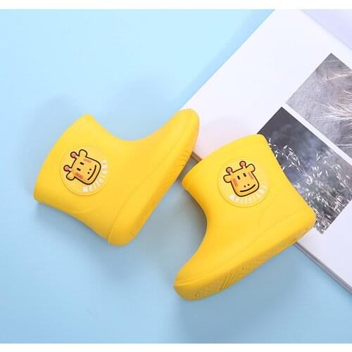 Fashion Toddler Infant Kids Baby Boys Girls Non-slip Cartoon Printed Rubber Waterproof Rain Water Shoes Breathable Rain Boots#g4