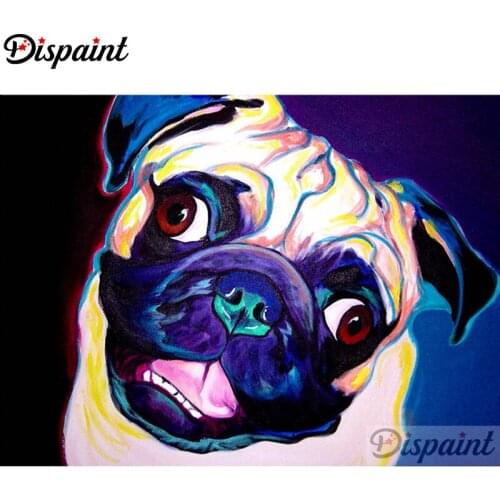 Dispaint Full Square/Round Drill 5D DIY Diamond Painting "Color dog" Embroidery Cross Stitch 3D Home Decor A01020