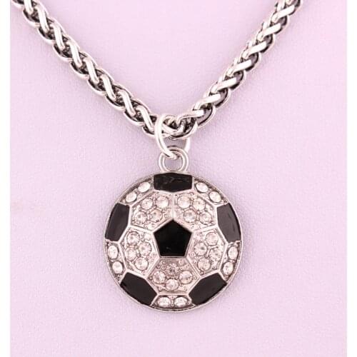 New arrival antique plated Soccer Pendant Necklace link chain