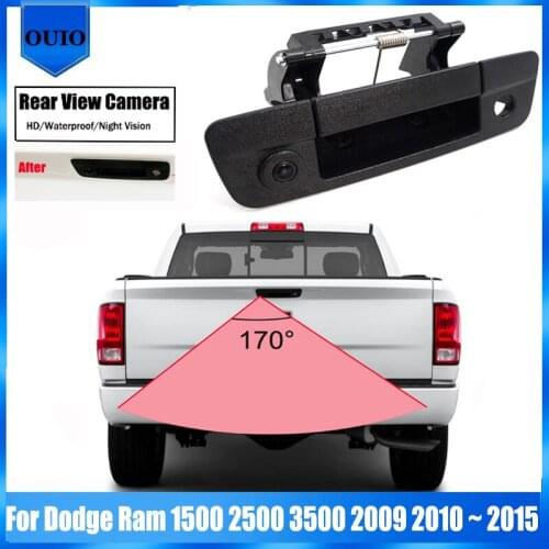 OEM Rear View Camera For Dodge Ram 1500 2500 3500 2009 2010 ~ 2015 Pickup Truck Handle Back Up Reverse Camera HD Night Vision