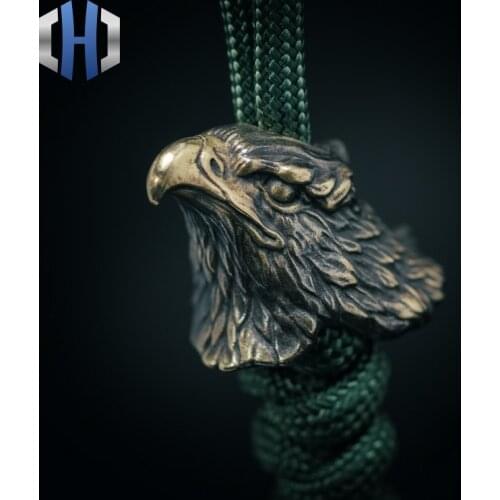 Original Handmade Eagle Knife Beads Personalized Car Keychain Outdoor EDC Survival Paracord Beads