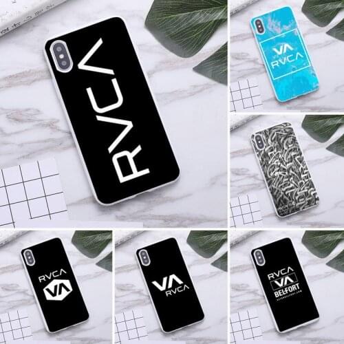 Luxury RVCA Brand Phone Case For iphone 12 11 Pro Max Mini XS 8 7 6 6S Plus X SE 2020 XR Candy white Silicone cover