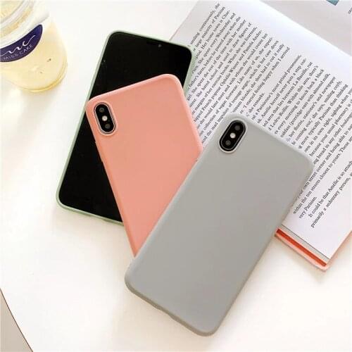 Luxury Solid Color Silicone Phone Case For iPhone 12 Mini 11 Pro X XS XR Xs Max SE 2020 Soft Matte TPU Cover On 5S 6 6S 7 8 Pu