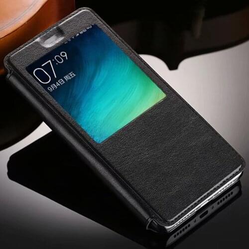 High Quality Hot Flip Ultrathin View Window Leather Case For Xiaomi Redmi Note 4 4X Luxury Phone Cover