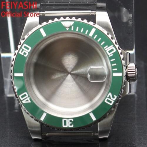 Mens watches case Sapphire Crystal 316L Stainless Steel Ceramic Bezel For seiko nh35 nh36 8215 dial movement Submariner