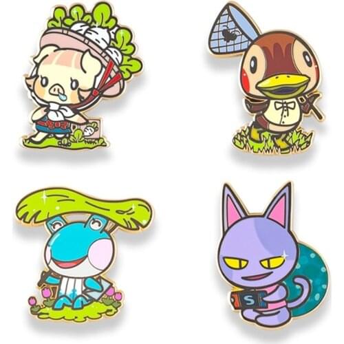 Animal NPC Daisy Maes, Bobs, Lilys, Mollys Enamel Badge Game Pins Collection Cute Cartoon Brooch Animals Crossings Fans Gift
