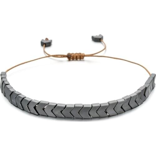 ZMZY Boho Yoga Bileklik Natural Stone Beads Hematite Wrap Mens Bracelets Bangles Women Charms Fashion Arrow Armband Heren