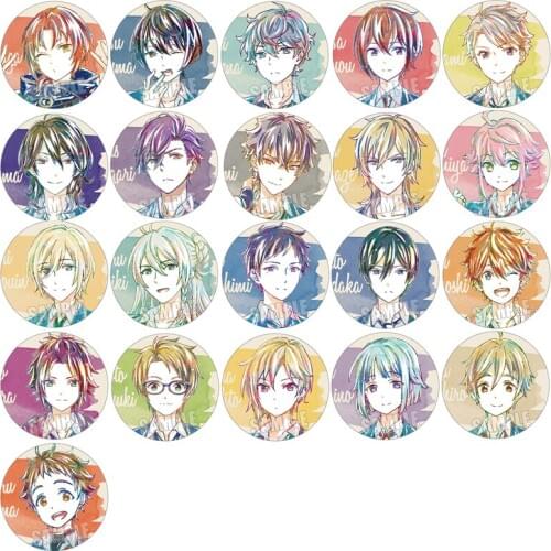 1pc Ensemble Stars Akehoshi Subaru Hidaka Hokuto Yuuki Makoto Isara Mao Tenshouin Eichi Iron Button Badges Brooch