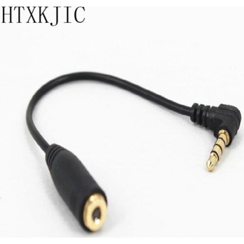 15cm 90 Degree Right Angled 3 5mm 3 Pole Audio Stereo Male to Female Extension Cable Free Shipping
