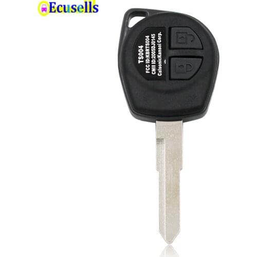 2 button remote key fob shell case for Suzuki Alto Ignis SX4 Swift Wagon R Splash HU133 blade with rubber button pad