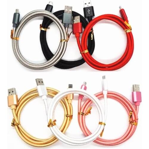 300pcs colorful 1m 3ft 2A Fabric braided Thicker usb cable 8pin nylon usb data charger cable for iphone X XS MAX 11 8 7PLUS