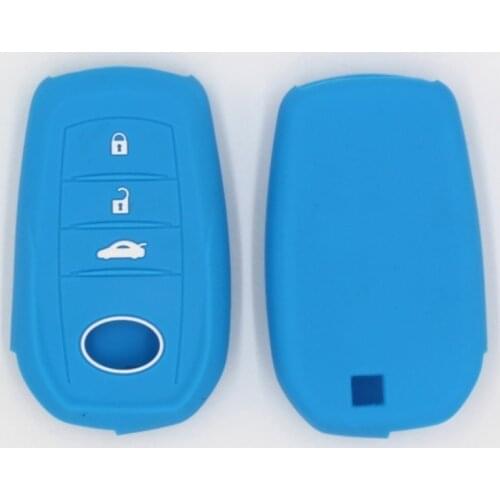 4PC Silicone Key Case Cover For Toyota Avensis Camry Corolla Prado Rav4 Tarago Yaris Keyless Fob Shell Skin Holder Protector