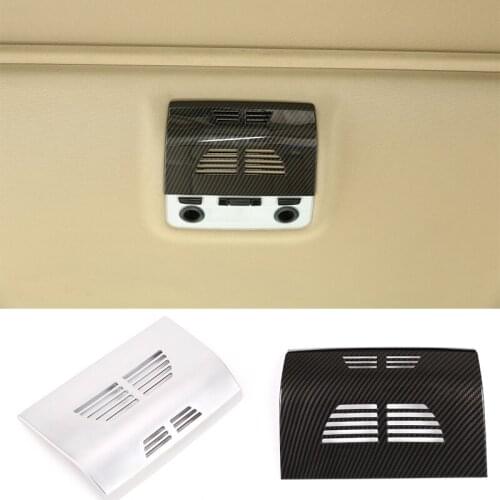 ABS chrome / carbon fiber style For BMW E90 3 Series 2005-12 accessories Car Roof Seat Reading Light Dome Lamp Frame Cover Trim