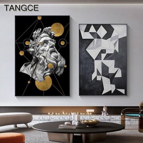 Abstract Greek Mythology Canvas Painting Nordic Geometry Posters and Prints Artistic Wall Picture for Bedroom Interior Paintings