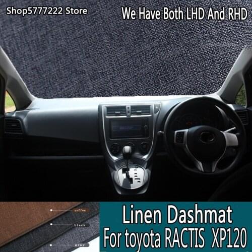 Car Styling Linen Dash Mat Covers Dashmat Dashboard Pads Accessories For toyota RACTIS VERSO-S SUBARU TREZIA XP120 2010-2017 RHD