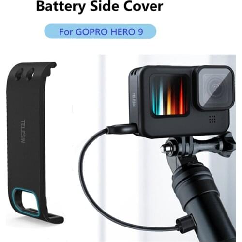 TEIFSIH Battery Side Cover for GoPro Hero 9 Dustproof Battery Door Case Lid Charge for Go Pro Hero9 Black Camera Accessories