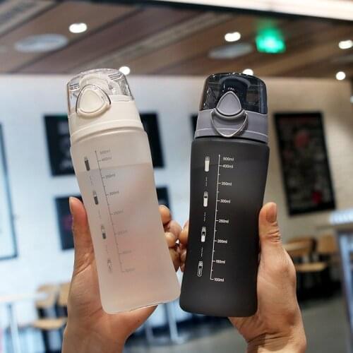 550ml Water Bottle Frosted Plastic BPA Free Drinking Bottles with Filter Outdoor Sport Travel Hiking Fall Resistant Drinkware