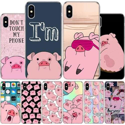 Cartoon Cute Pink Pig Cover Phone Case For Apple iphone 11 12 Pro XR X XS Max 7 8 6 6S Plus + 7G 6G 5 SE 2020 Coque Popular