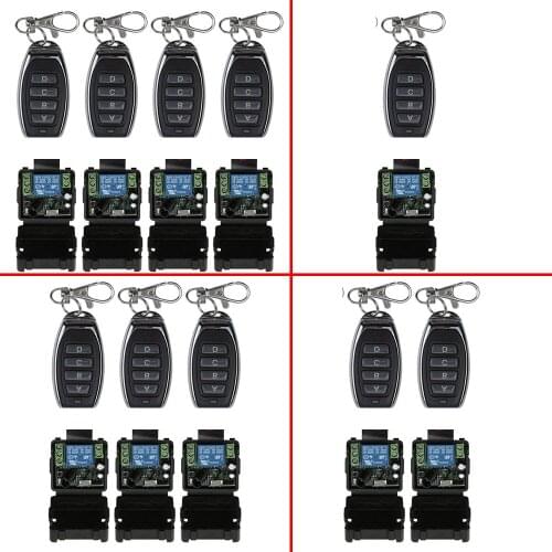 DC24V 1CH 433mhz Mini Wireless RF Remote Control Light Switch 24V 10A Relay Output Radio Receiver Module+Transmitter Garage Door