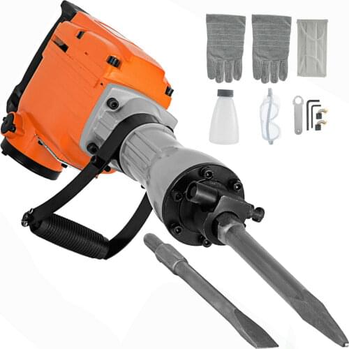 2200W Electric Demolition Hammer Concrete Breaker Jack Drill 2000 r/min Concrete Breaker 2 Chisel