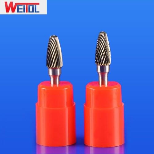 WeiTol 8mm F carbide burrs CNC engraving burr for grinding metal rotary file cutters Grinders Accessories
