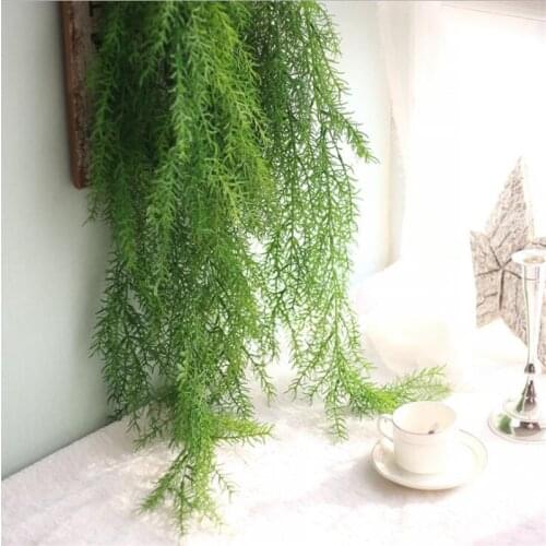 Artificial plants pine needles soft imitation vine rattan home decorative grass fake plant wall hanging decoration greens