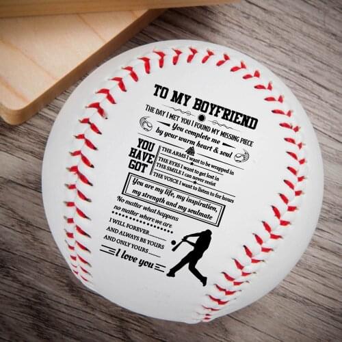 To My Boyfriend Gift From A To Her - A Printed SoFtball As A Birthday Christmas Gift