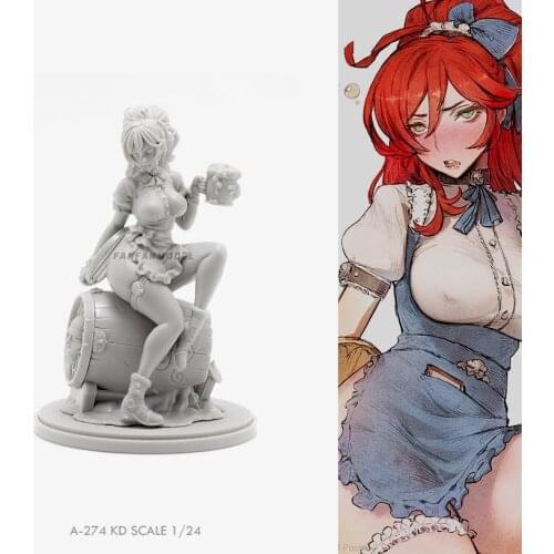 1/24 Resin model kits figure beauty colorless and self-assembled A-274