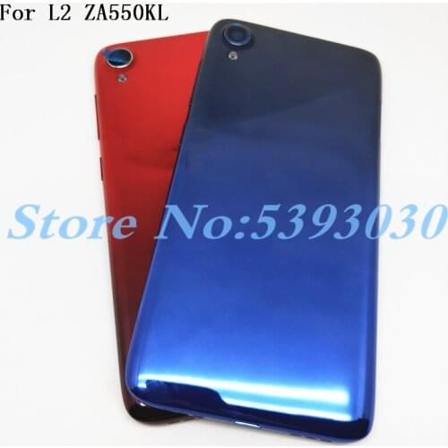 New 5.5" For Asus Zenfone Live L2 ZA550KL Battery Cover Door Back Rear Cover With Power Buttons+Camera Lens