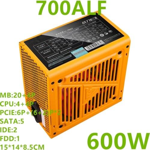 New PC PSU For Golden Field Brand Sabre 780 Wide Voltage Competitive Mute Power Supply Rated 600W Peak 700W Power Supply 700ALF