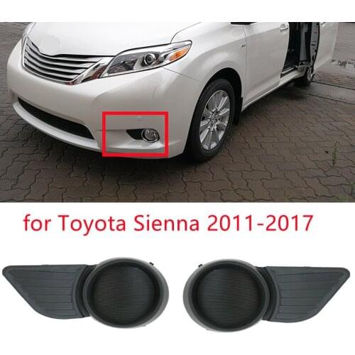 A Pair Car Fog Light Lamp Cover Replacement Fit For Toyota Sienna 2011-2017 Front Bumper Fog Lamp Frame Trim Closed Cover
