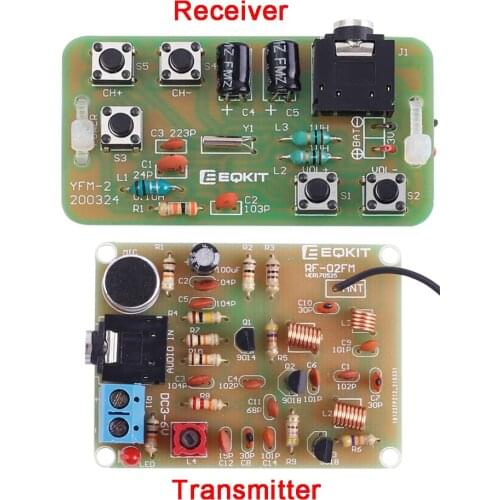 88-108MHz DIY Kit FM Radio Transmitter and Receiver Module Frequency Modulation Stereo Receiving PCB Circuit Board