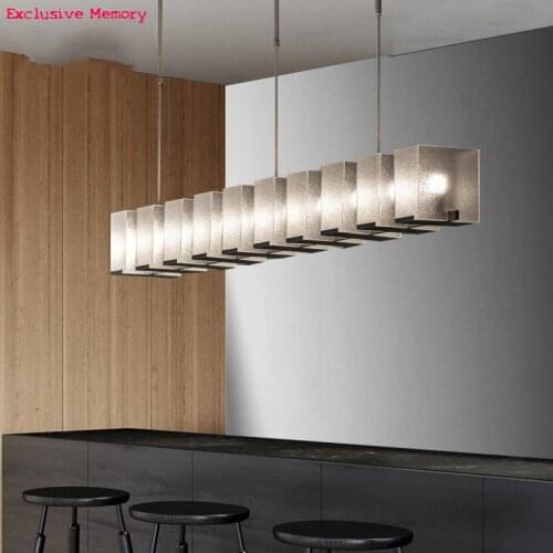 Postmodern light luxury restaurant chandelier bar table chandelier Nordic indoor minimalist dining table led chandelier lighting