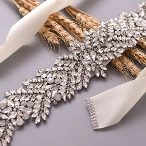 ZMS420 Diamond Belt for Wedding Dress Luxury Jewel Belt Rhinestone Wedding Sash Bridal Belt on the Dress Brides Accessories