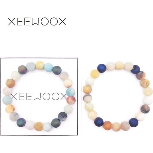 Bohemia Colorful Beaded Bracelet Candy Color 2019 New Natural Stone Bracelet For Women Man Round Beads Bracelet Friendship Charm