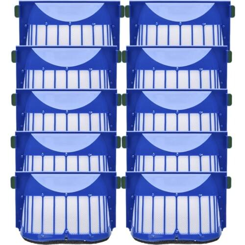 10Pcs Hepa Filter Accessroies Kit for iRobot Roomba 600 Series 605 606 616 620 650 655 660 625 676 680 690 Robot Vacuum Cleaner