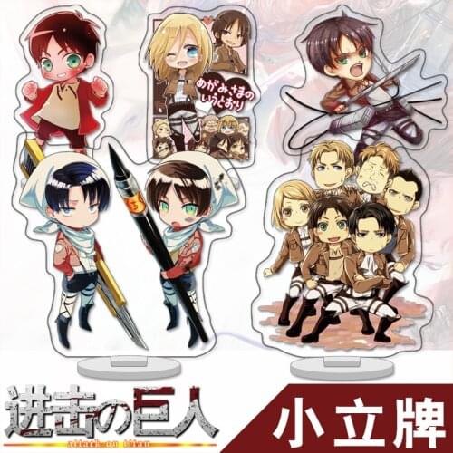 10cm Attack on Titan Anime Figure Acrylic Stand Model Toys Cute Action Figures Decoration Cosplay DIY Anime Lovers Birthday Gift