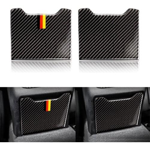 For Mercedes Benz W205 Accessories C Class C180 C200 GLC Car Rear Armrest Storage Box Panel Interior Trim Carbon Fiber Sticker