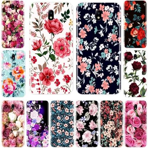 Phone Case For Samsung Galaxy J3 J4 J5 J6 J7 2016 2017 Soft Silicone Colorful Flowers Back Cover For Samsung J2 J5 J7 Prime Case
