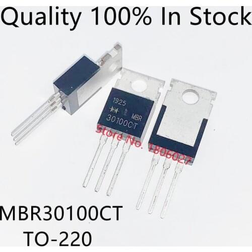 10pcs/lot B30100G MBR30100CTG Schottky diode 30A / 100V TO-220