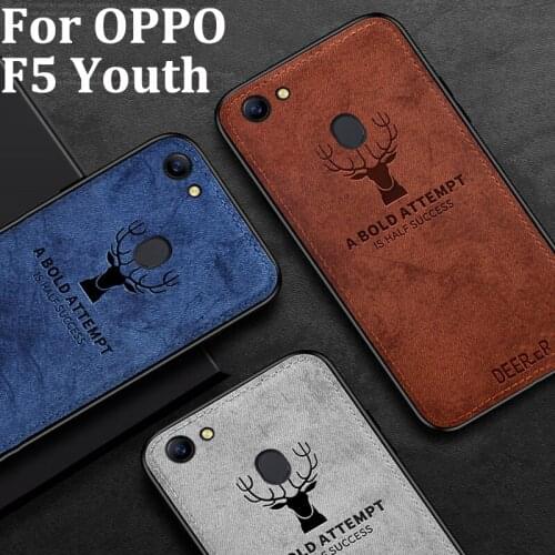 For OPPO F5 Youth Case Soft phone case For OPPO F5Youth Cases Protection Back Cover Cloth + TPU phone case F 5 Youth skin Shell