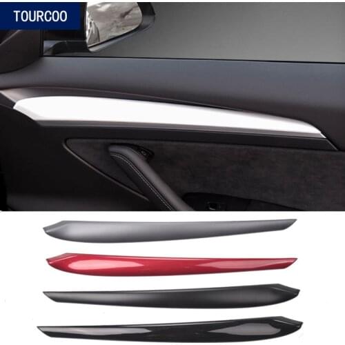 For Tesla Model 3 2021 Model Y Interior Door Trims Car Modification Decorative Accessories