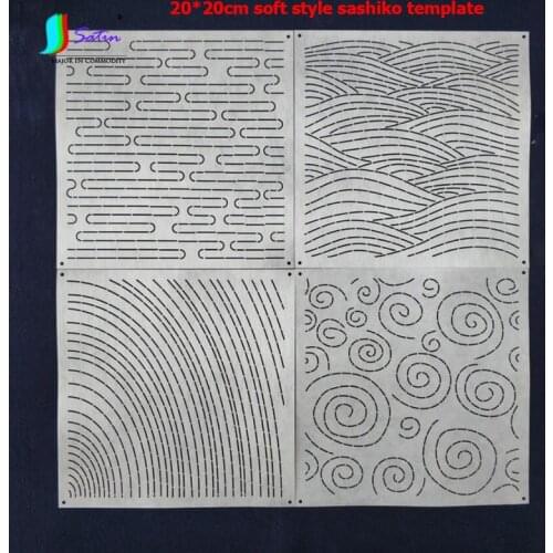 Home DIY Tea Pad Pillow Make Bag Pillow Decoration Curtain Embroidery tool soft Stripe Butterfly Big Size Sashiko Template