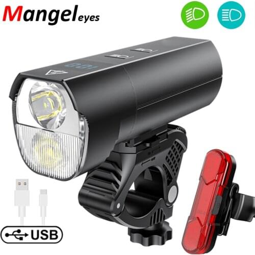 2021 Bike Light Headlight For Power Bank UBS Rechargeable Bicycle Front Lamp LED Powerful Flashlight MTB Road Cycling Equipment