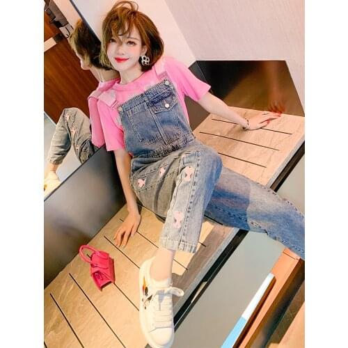 Comfortable round neck, heart-shaped hot drilling, loose fashionable, versatile cotton T Compassionate women 2021 spring new